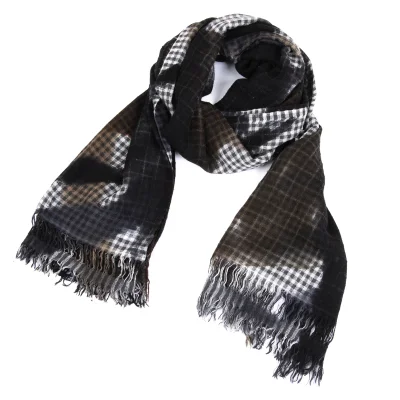 Falierosarti Cashmere Blend Wool Graphic Check Stole