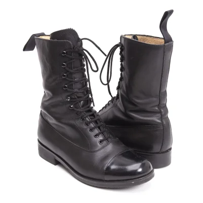Yohji Yamamoto FEMME Toe Switching Leather Boots