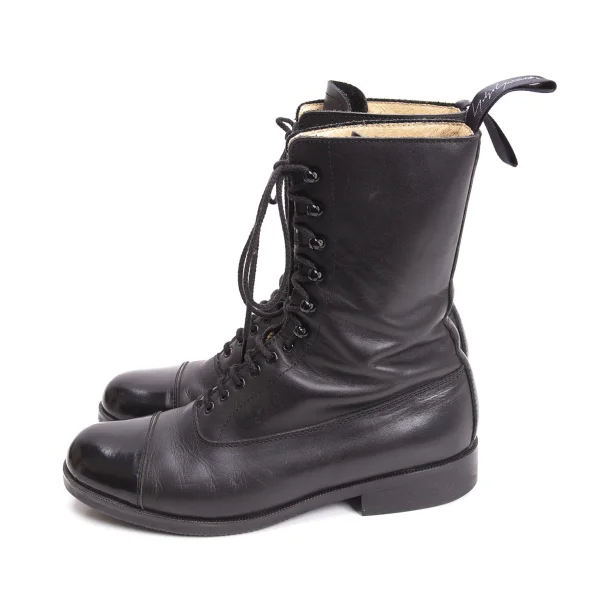 Yohji Yamamoto FEMME Toe Switching Leather Boots K-160389_004