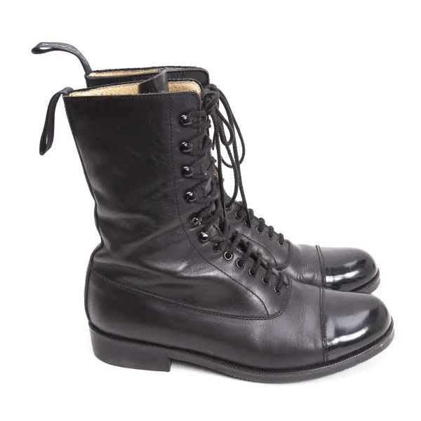 Yohji Yamamoto FEMME Toe Switching Leather Boots K-160389_006