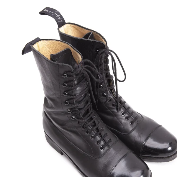Yohji Yamamoto FEMME Toe Switching Leather Boots K-160389_007