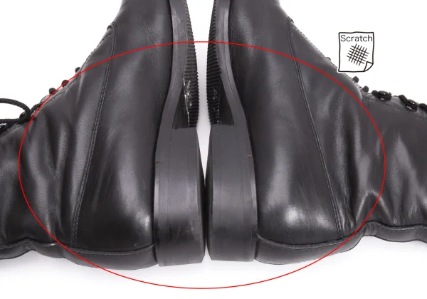 Yohji Yamamoto FEMME Toe Switching Leather Boots K-160389_011
