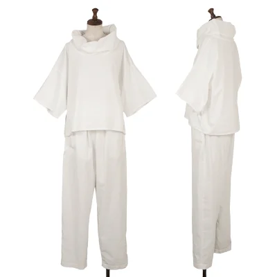 ISSEY MIYAKE Poly Hight-neck Top & Pants