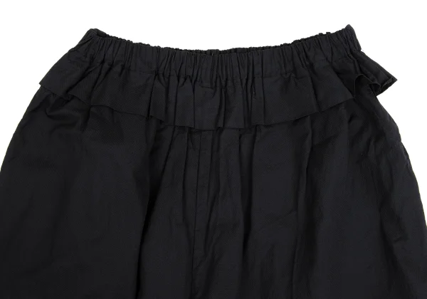 イッセイミヤケISSEY MIYAKE ポリウエストフリルパンツ 黒2 | DC