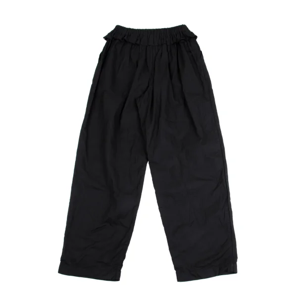 イッセイミヤケISSEY MIYAKE ポリウエストフリルパンツ 黒2 | DC
