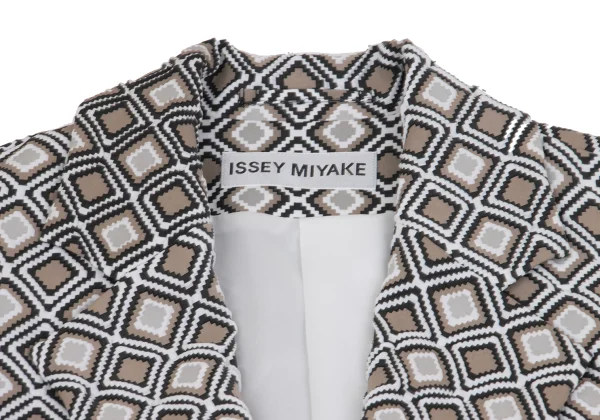 ISSEY MIYAKE Geometric Emboss Long Jacket K-160428_004