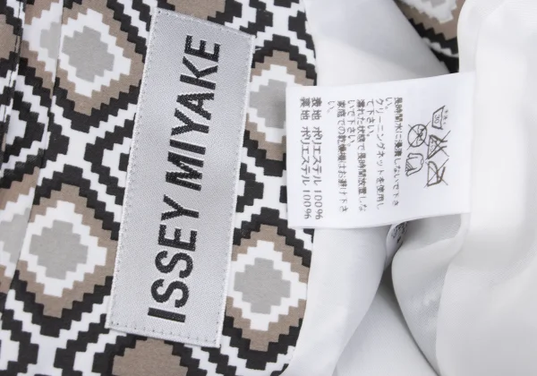 ISSEY MIYAKE Geometric Emboss Long Jacket K-160428_015