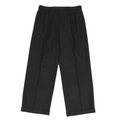 Papas Wool Three Tuck Double Pants