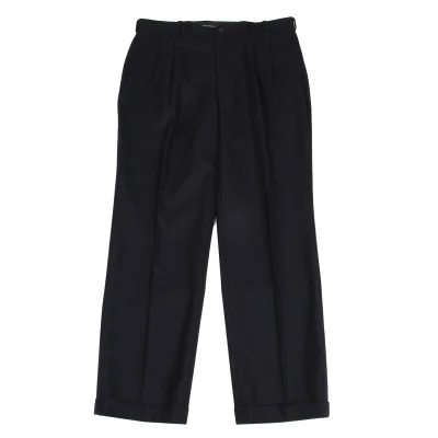 Papas Cashmere Blend Wool Two Tuck Double Pants