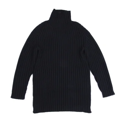 Yohji Yamamoto POUR HOMME Wool Low Gauge Turtleneck Knit Sweater