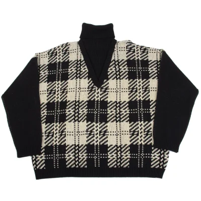 Yohji Yamamoto POUR HOMME Layered Switching Knit Sweater