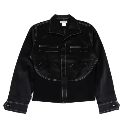 Yohji Yamamoto POUR HOMME Switching Shiny Flap Pocket Jacket