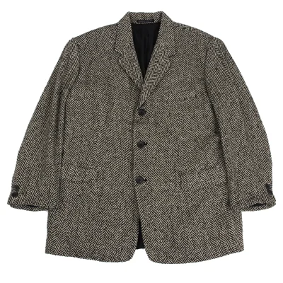 Yohji Yamamoto POUR HOMME Silk Blended Herringbone Jacket