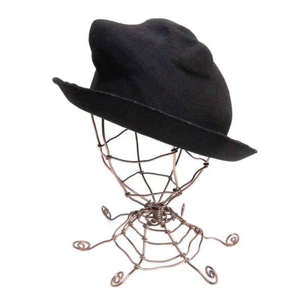 Yohji Yamamoto POUR HOMME Dog Shaped Felt Hat Black  K-160480_001