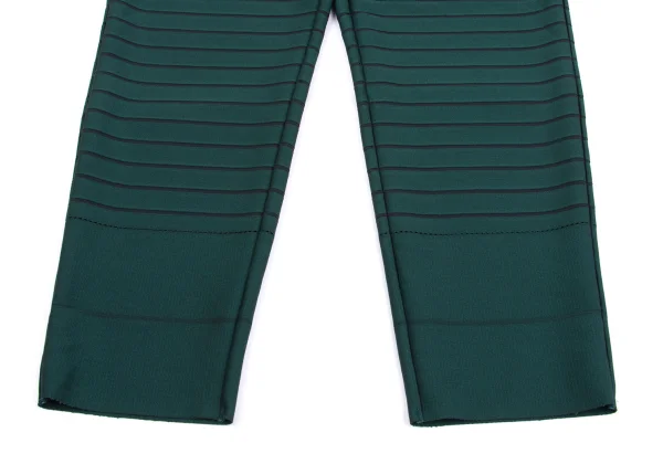 イッセイミヤケISSEY MIYAKE ボーダー織りカッティングデザインパンツ 深緑1 K-160497_005