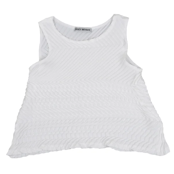 ISSEY MIYAKE Zigzag Embossed Pleated Tank Top K-160511_002