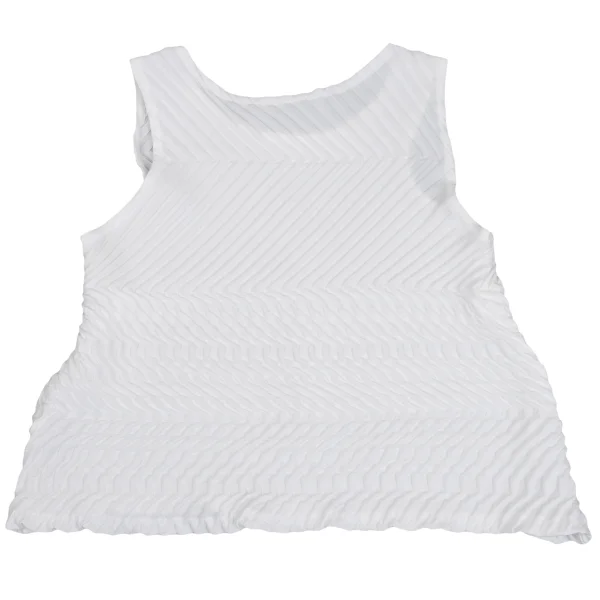 ISSEY MIYAKE Zigzag Embossed Pleated Tank Top K-160511_012