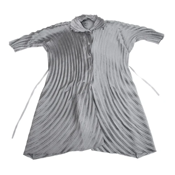 ISSEY MIYAKE Pleats Switching Long Coat K-160517_002