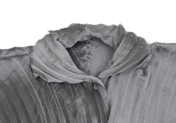 ISSEY MIYAKE Pleats Switching Long Coat K-160517_004