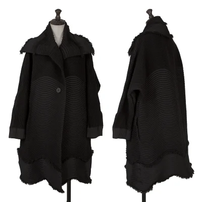 ISSEY MIYAKE 3D Steam Stretch Pleated Switching Wave Coat
