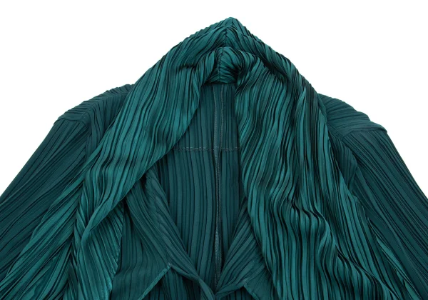 ISSEY MIYAKE Scarf-collar Design Pleats Jacket K-160523_005