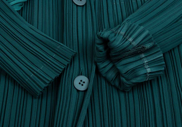 ISSEY MIYAKE Scarf-collar Design Pleats Jacket K-160523_007