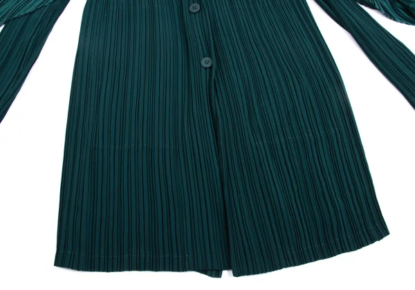 ISSEY MIYAKE Scarf-collar Design Pleats Jacket K-160523_008