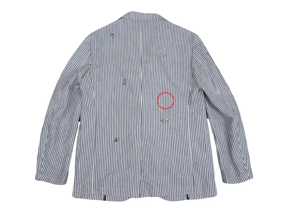Papas+ Cotton Linen Striped Animal Embroidery Jacket K-160528_013