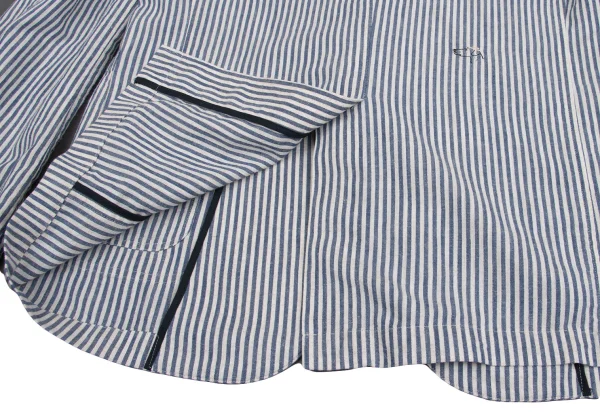 Papas+ Cotton Linen Striped Animal Embroidery Jacket K-160528_015