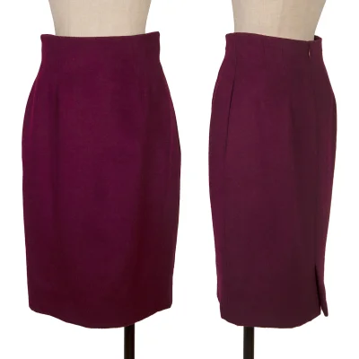 Christian Dior Wool Trapezoid Skirt