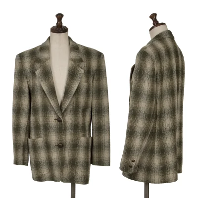 Christian Dior SPORTS Wool Nylon Checked Tweed Jacket