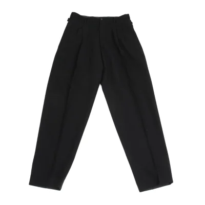 Yohji Yamamoto POUR HOMME Wool Back Belt Tuck Tapered Pants