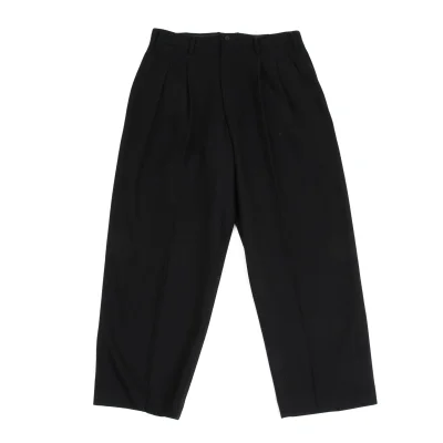 Yohji Yamamoto POUR HOMME Wool Nylon Tuck Tapered Pants