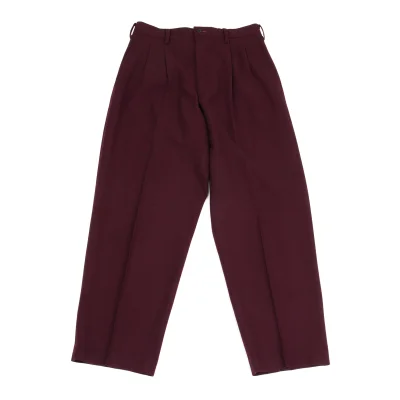 Yohji Yamamoto POUR HOMME Wool Nylon Tuck Tapered Pants