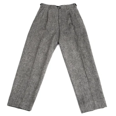 Yohji Yamamoto POUR HOMME Mixed Wool Two Tuck Pants