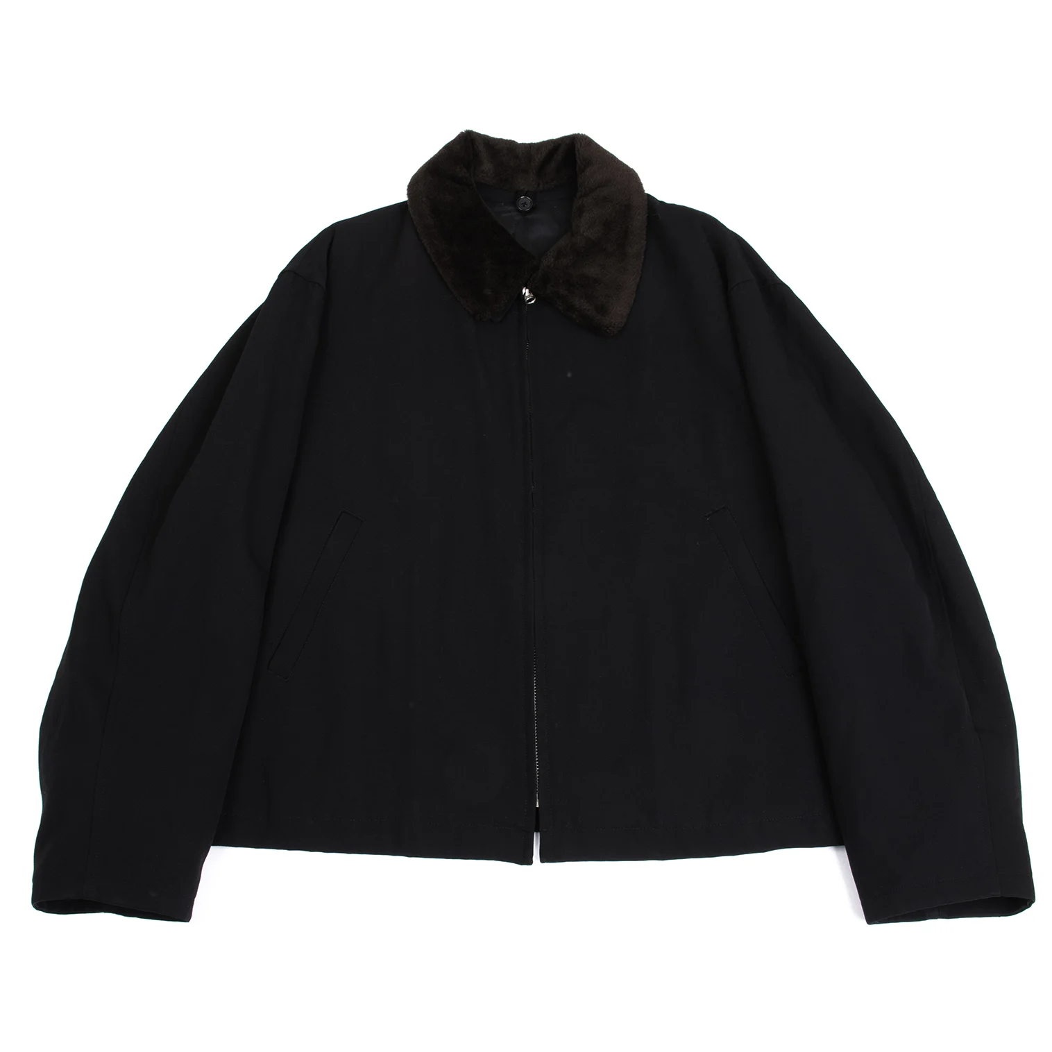 Y's for men Boa Detachable Wool Gaba Zip Blouson Black L-M