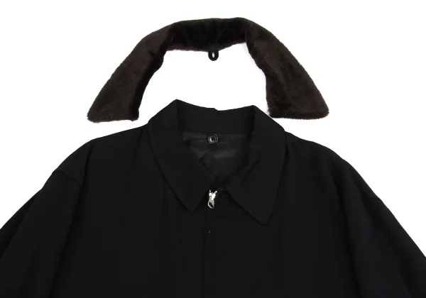 Y's for men Boa Detachable Wool Gaba Zip Blouson K-160566_005