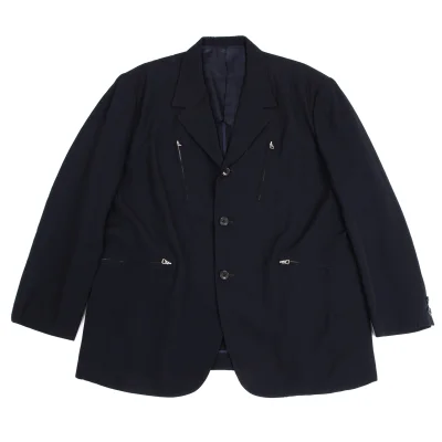 Y's for men Zip Design Wool Gaba Jacket