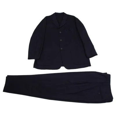 Y's for men Wool Floral Cutting Jacket & Tuck Pants