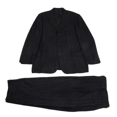 COMME des GARCONS HOMME Dyed Striped Stitch Rayon Jacket & Pants