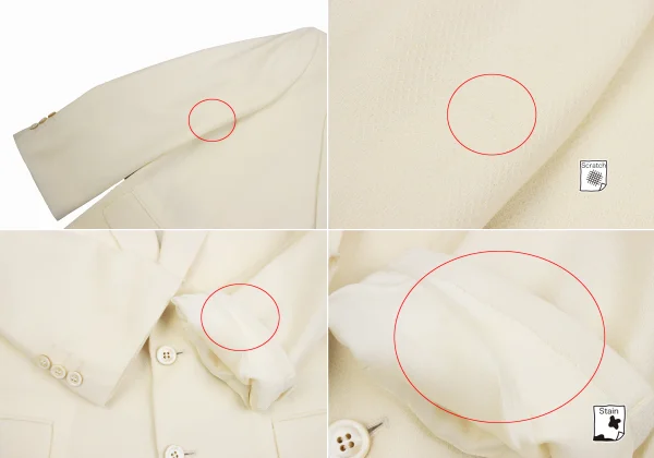 COMME des GARCONS HOMME Logo Lapel-button Design Wool Jacket K-160583_007