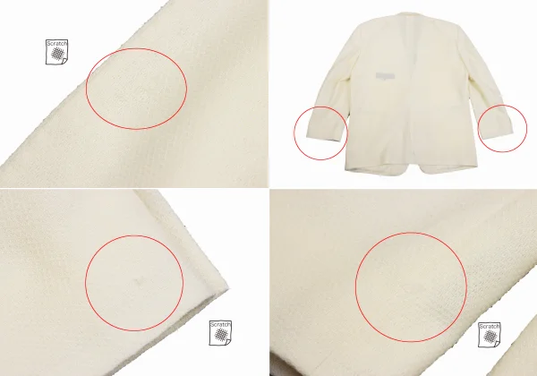 COMME des GARCONS HOMME Logo Lapel-button Design Wool Jacket K-160583_014