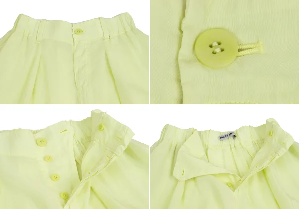 ISSEY MIYAKE Waist Cord Short Sleeve Blouse & Volume Shorts K-160600_013
