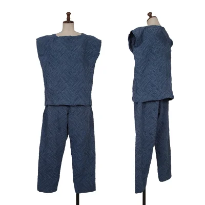 ISSEY MIYAKE Rhombus Switching Jacquard Top & Pants