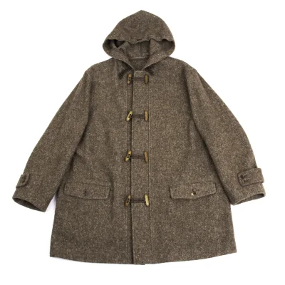 Papas Wool Logo Toggle Button Hooded Duffle Coat