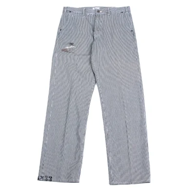 Papas Cotton Blend Back Logo Hickory Stripe Stretch Pants
