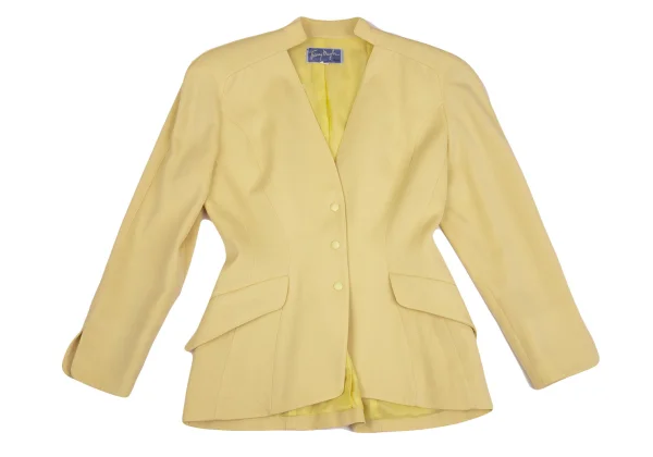 Thierry Mugler Switching Wool Snap Buttons Jacket & Skirt K-160648_003