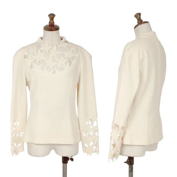 Thierry Mugler Star Cutting Wool Knit Top & Skirt K-160659_002