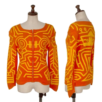 Thierry Mugler Cotton Geometric Pigment Print Jacket