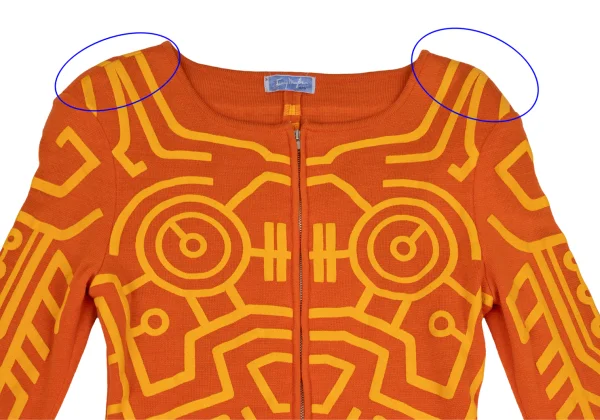 Thierry Mugler Cotton Geometric Pigment Print Jacket K-160660_003